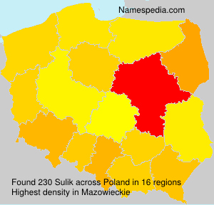 Surname Sulik in Poland Surname Sulik in Poland