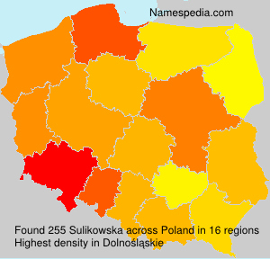 Surname Sulikowska in Poland Surname Sulikowska in Poland