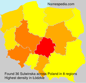 Surname Sulwinska in Poland Surname Sulwinska in Poland