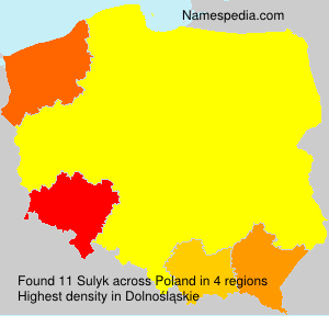 Surname Sulyk in Poland Surname Sulyk in Poland