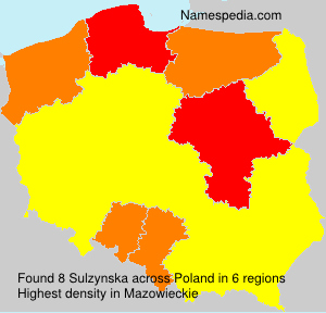 Surname Sulzynska in Poland Surname Sulzynska in Poland