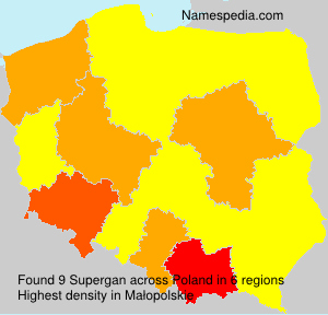 Surname Supergan in Poland Surname Supergan in Poland