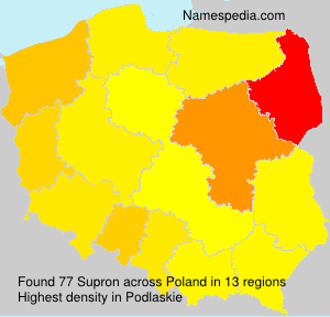 Surname Supron in Poland Surname Supron in Poland