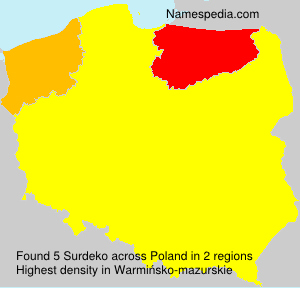 Surname Surdeko in Poland Surname Surdeko in Poland