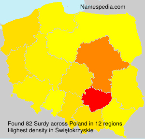 Surname Surdy in Poland Surname Surdy in Poland