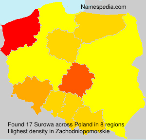 Surname Surowa in Poland Surname Surowa in Poland