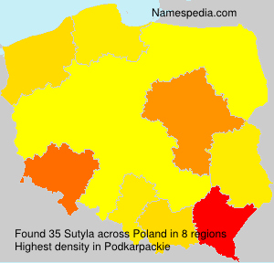 Surname Sutyla in Poland Surname Sutyla in Poland