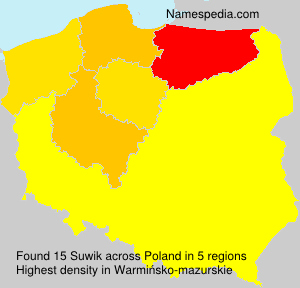 Surname Suwik in Poland Surname Suwik in Poland