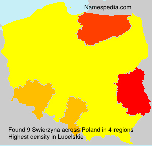 Surname Swierzyna in Poland