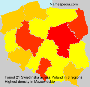 Surname Swietlinska in Poland Surname Swietlinska in Poland