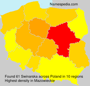 Surname Swinarska in Poland Surname Swinarska in Poland