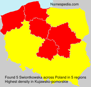 Surname Swiontkowska in Poland Surname Swiontkowska in Poland