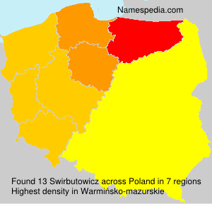 Surname Swirbutowicz in Poland Surname Swirbutowicz in Poland