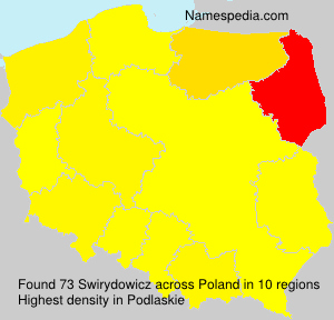 Surname Swirydowicz in Poland Surname Swirydowicz in Poland