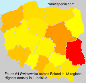Surname Swistowska in Poland Surname Swistowska in Poland