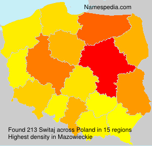 Surname Switaj in Poland Surname Switaj in Poland