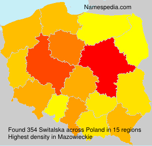 Surname Switalska in Poland Surname Switalska in Poland