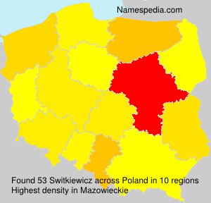 Surname Switkiewicz in Poland Surname Switkiewicz in Poland