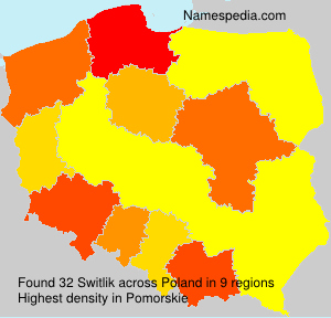Surname Switlik in Poland Surname Switlik in Poland