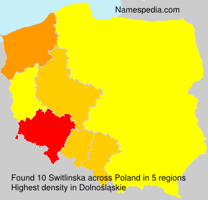 Surname Switlinska in Poland Surname Switlinska in Poland