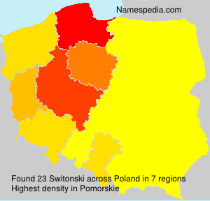 Surname Switonski in Poland Surname Switonski in Poland