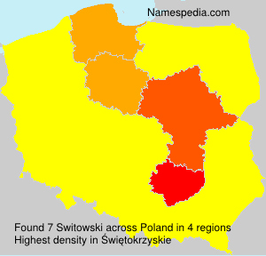 Surname Switowski in Poland Surname Switowski in Poland