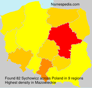 Surname Sychowicz in Poland Surname Sychowicz in Poland
