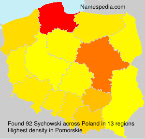 Surname Sychowski in Poland Surname Sychowski in Poland