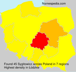 Surname Sygitowicz in Poland Surname Sygitowicz in Poland