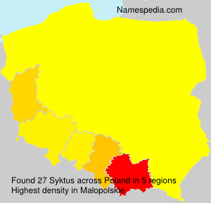 Surname Syktus in Poland Surname Syktus in Poland