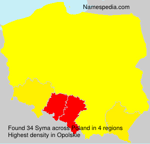 Surname Syma in Poland Surname Syma in Poland