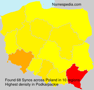 Surname Synos in Poland Surname Synos in Poland