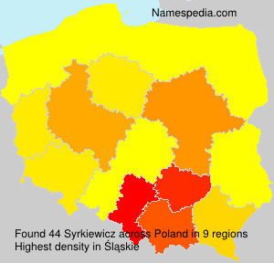 Surname Syrkiewicz in Poland Surname Syrkiewicz in Poland