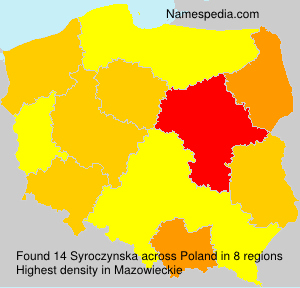Surname Syroczynska in Poland Surname Syroczynska in Poland