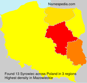 Surname Syrowiec in Poland Surname Syrowiec in Poland