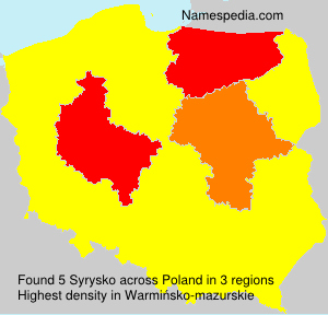 Surname Syrysko in Poland Surname Syrysko in Poland