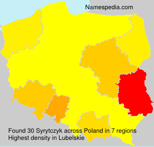 Surname Syrytczyk in Poland Surname Syrytczyk in Poland