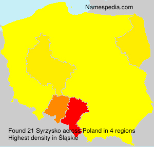 Surname Syrzysko in Poland