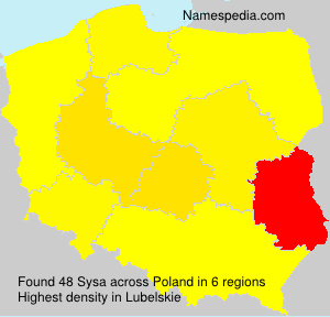 Surname Sysa in Poland Surname Sysa in Poland
