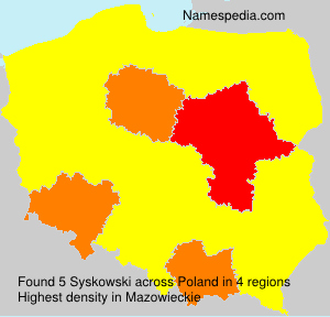 Surname Syskowski in Poland Surname Syskowski in Poland