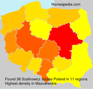 Surname Szafirowicz in Poland Surname Szafirowicz in Poland