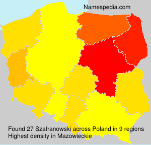 Surname Szafranowski in Poland Surname Szafranowski in Poland