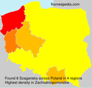 Surname Szaganska in Poland Surname Szaganska in Poland