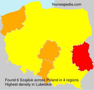 Surname Szajduk in Poland Surname Szajduk in Poland