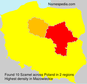 Surname Szamel in Poland Surname Szamel in Poland