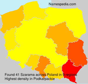 Surname Szarama in Poland Surname Szarama in Poland