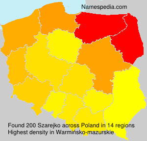 Surname Szarejko in Poland Surname Szarejko in Poland