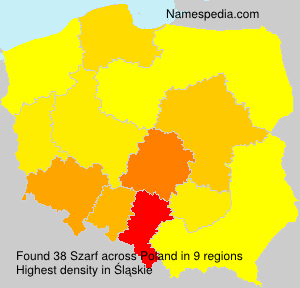 Surname Szarf in Poland Surname Szarf in Poland
