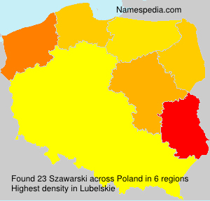 Surname Szawarski in Poland Surname Szawarski in Poland