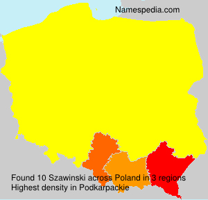Surname Szawinski in Poland Surname Szawinski in Poland